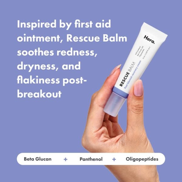 61LLbTerwAL._SL1080_.jpg Rescue Balm Post-Blemish Recovery Cream from Hero Cosmetics - Intensive Nourishing and Calming for Dry, Red-Looking Skin - Dermatologist Tested and Vegan-Friendly (15 ml, 0.5 fl. oz)