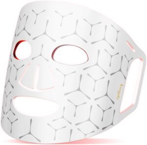 Red Light Therapy for Face 4 Modes LED Face Mask Light Therapy with Remote Portable and Rechargeable Multi Light Therapy Mask with Timing Function