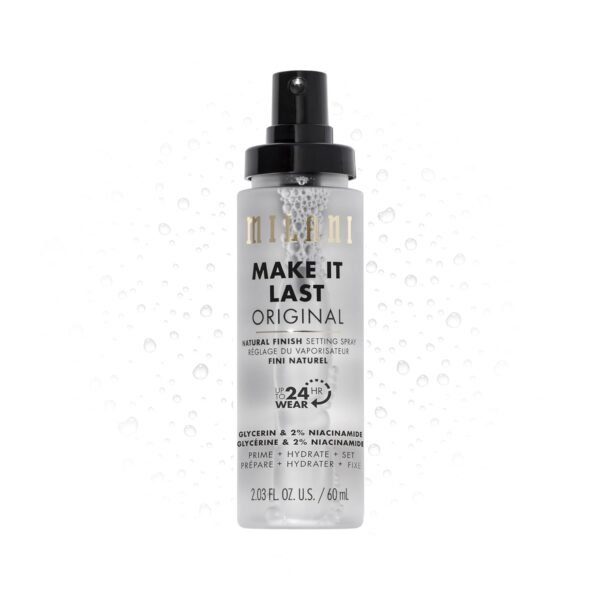 Milani Setting Spray + Primer, Make It Last Original - Natural Finish with Niacinamide for Hydration, Setting Spray for Makeup and Face Primer, 3-in-1 Prime + Hydrate + Set, 2.03 Fl. Oz