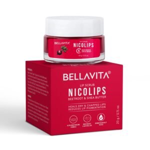 61LOBaFBd4L._SL1500_.jpg BellaVita Luxury NicoLips Lip Scrub 20gm | Lip Balm For Exfoliation & Dark Lip Moisturizing | With Goodness of Beetroot, Shea Butter & Walnut Lip Scrub | Lip scrubber exfoliator for Women and Men