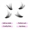 61LqHKWjkpL._SL1500_.jpg Cluster Lashes 240pcs 40D DIY Eyelash Extension D Curl Long Individual Lashes Mixed Tray Faux Mink Lash Clusters Extensions 0.07 0.10 Black (40D-0.07D-9-16mm)