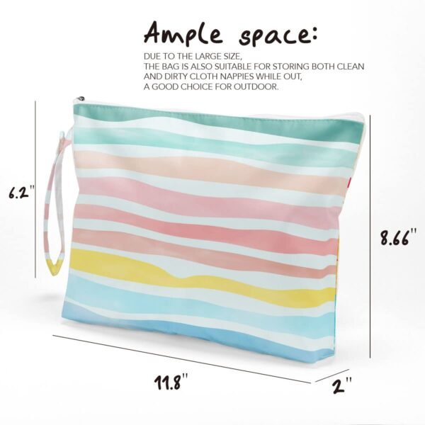 61NI4OL-UKL._SL1200_.jpg Fokongna Wet Dry Bag, Wet Bag for Swimsuit Travel Beach Bag, Diaper Bag Toiletry Bag Waterproof Large Makeup Bag, Zipper Pouch for Women Girls Sister Friends Wet Bag Starfish Sea Beach rainbow Gifts