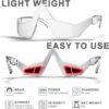 Under-Eye Red Light Therapy Device, Red Light Therapy Glasses Microcurrent Eye Massager Red Light Eye Mask for Eye Bags Dark Circles Puffiness Wrinkles Fine Lines