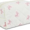 61NckNMY8L._AC_SL1500_.jpg Quilted Makeup Pouch,Cotton Puffy Makeup Bag, Coquette Cosmetic Bag for Women and Girls, Aesthetic Organizer Bag, Cute Flower Travel Toiletry Bag