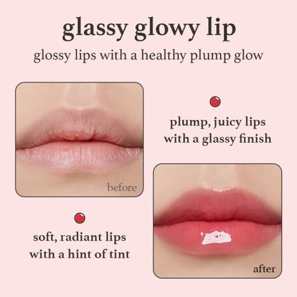 61NjQu4CKL._SL1000_.jpg NOONI Korean Hydrating Lip Oil - Appleginseng | Lip Stain, Gift, Long-Lasting, Moisturizing, Plumping, Revitalizing for Dry Lips, Waterproof, No Peel Off, Korean Lip Tint 0.12 Fl Oz