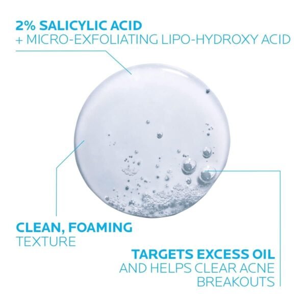 61ON0NyN5PL._SL1200_.jpg La Roche-Posay Effaclar Medicated Gel Cleanser, 2% Salicylic Acid Cleanser + LHA + Glycerin, Foaming Acne Face Wash, Helps Clear & Prevent Acne Breakouts, Oil Free, Targets Excess Oil