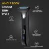 Manscape 3-in-1 Body Trimmer for Men, Groin, Pubic & Ball Hair Shaver No-Nick, Nose Hair Trimmer, Body Groomer for Smooth Shaving, Lightweight with Travel Lock, LED Display, IPX7 Waterproof