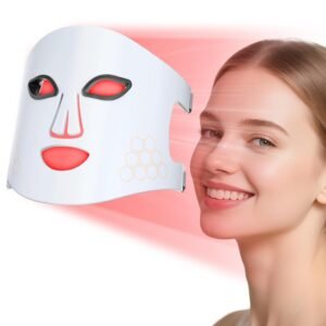 Professional Red Light Therapy Mask for Face - 4-in-1 LED Facial Rejuvenation Device with 660nm Red Light & 850nm Near Infrared, Portable Anti-Aging Skincare for Wrinkles, Acne & Collagen Boost