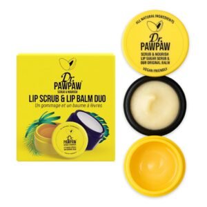 61PeEuaqN2L._SL1080_.jpg Dr. PawPaw Lip Scrub and Lip Balm Duo - Hydrating Lip Balm with Pawpaw, Aloe, Olive and Castor Oils - Vegan Lip Scrub For Sensitive Skin - 0.55 oz