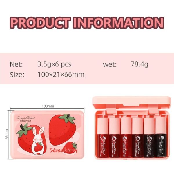 61QOHoDWKJL._SL1500_.jpg Eakroo 6 Colors Lip Tint Stain Mini Liquid Lipstick, Korean Lip Gloss Moisturizing Natural, Multi-Use Lip and Cheek Tint, Non-Stick Cup, Lightweight, High Pigment, Long-Lasting, Vivid Color