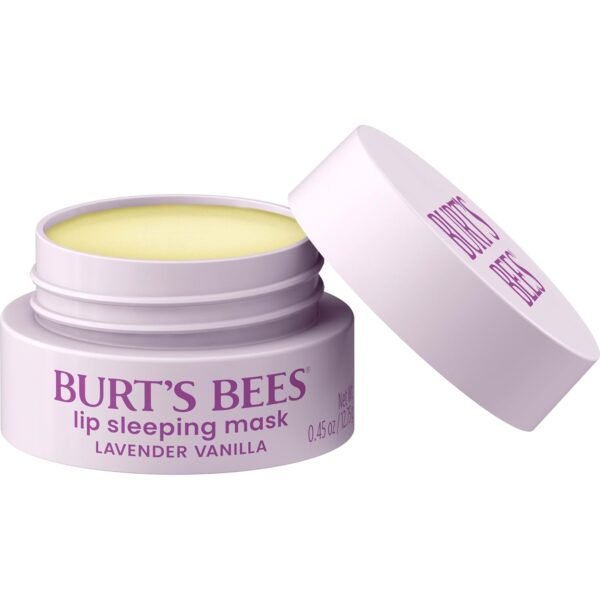 61QhIwpDtBL._SL1500_.jpg Burt’s Bees Lavender Vanilla Lip Sleeping Mask, With Hyaluronic Acid and Squalane Moisturizer To Instantly Hydrate Lips, Overnight Mask and Treatment, 0.45 oz.
