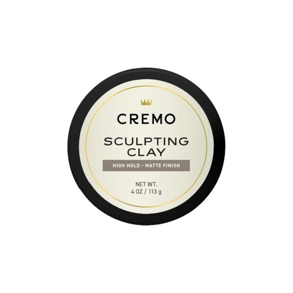 Cremo Mens Hair Clay, Premium Barber Grade Sculpting Clay for Hair Styling, High Hold, Matte Finish, 4 Oz