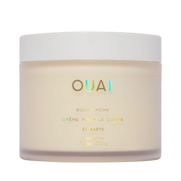 OUAI Body Cream, St. Barts - Hydrating Whipped Body Cream with Cupuaçu Butter, Coconut Oil and Squalane - Softens Skin and Delivers Healthy-Looking Glow - Sulfate-Free Skin Care (7.5 Oz)