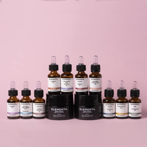 Bioearth Elementa, TENS Concentrated Face Serum with Hibiscus Seed Peptides 2%, Anti-Ageing and Elasticising Effect, Made in Italy, Vegan, AIAB Certification - 15ml Pack