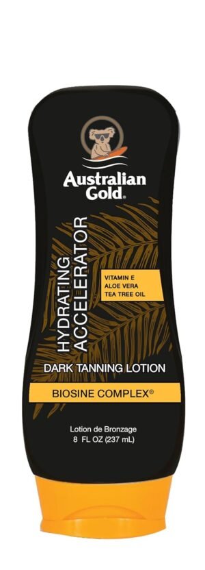 Australian Gold Dark Tanning Accelerator Lotion, 2020 Formula, 8 Fluid Ounce, Classic Cocoa Dreams
