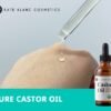 Kate Blanc Cosmetics Castor Oil Organic (2oz), 100% Pure, Cold Pressed, Hexane Free. Natural Oil for Hair, Eyelashes, Eyebrows. Skin Moisturizer with Starter Kit
