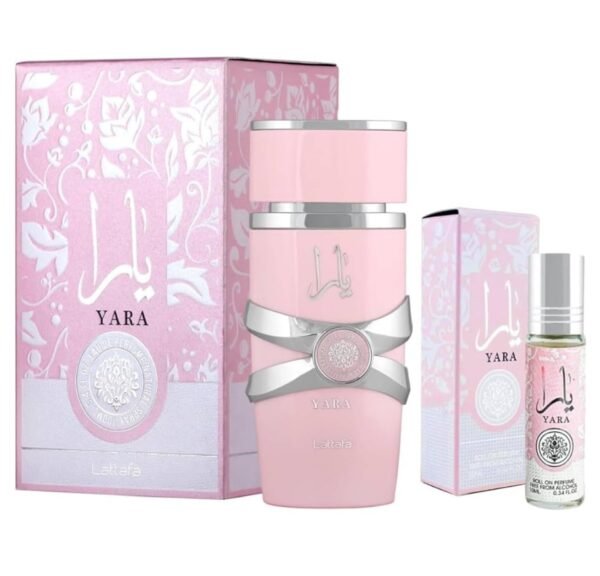 61TDBcHCO3L._SL1290_.jpg Lattafa Yara 2-piece Fragrance Bundle for Women (3.4 Oz Eau de Parfum Spray + 0.34 Oz Concentrated Perfume Oil)
