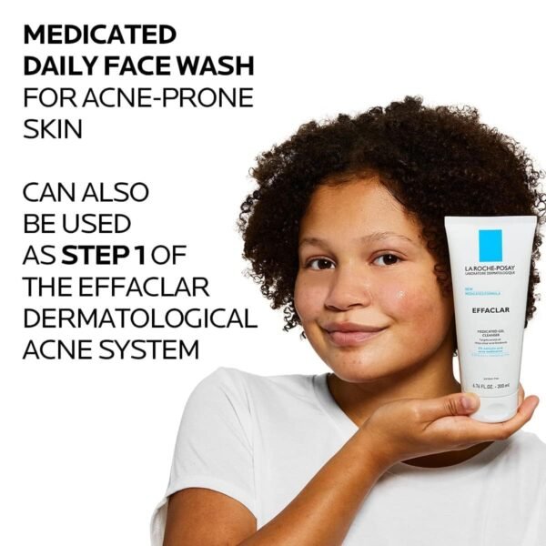 61TFm5Zc2rL._SL1200_.jpg La Roche-Posay Effaclar Medicated Gel Cleanser, 2% Salicylic Acid Cleanser + LHA + Glycerin, Foaming Acne Face Wash, Helps Clear & Prevent Acne Breakouts, Oil Free, Targets Excess Oil