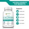 61Tue3OnLeL._AC_SL1000_.jpg Multi Collagen 180 Protein Capsules - Type I, II, III, V, X Collagen Pills - Proprietary Blend of Eggshell, Chicken, Wild Fish & Grass-Fed Beef Collagen Peptides - 2025mg per serv
