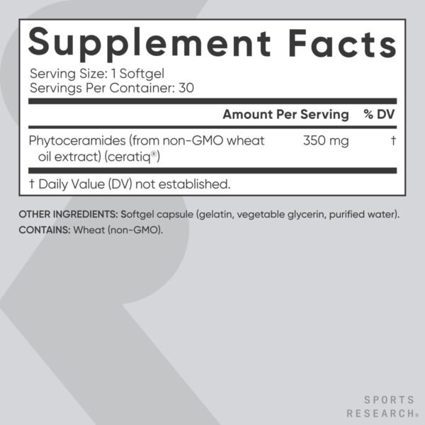 61U9SnAwL._AC_SL1200_.jpg Phytoceramides 350mg per softgel - Plant Derived Ceramides for Healthy Skin and Hydration - Non GMO with No Fillers or Synthetic Vitamins - 30 Liquid softgels