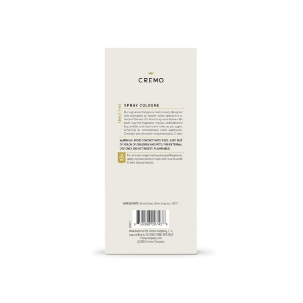 61UBUKEjGzL._SL1500_.jpg Cremo Cologne for Men - Spice & Black Vanilla Mens Cologne Spray - An Explosion of Vibrant Spices, Dark Woods and Black Vanilla, Fragrances For Men, 3.4 Fl Oz