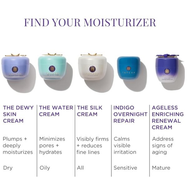 61UKjazprwL._SL1500_.jpg TATCHA The Dewy Skin Cream | Rich Face Cream to Hydrate, Plump and Protect Dry and Combo Skin | 10 ml / 0.34 oz