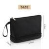 61Uw8pS6JYL._SL1500_.jpg Ethereal Small Makeup Bag, 2 Layers Travel Makeup Bag with Makeup Brush Holder, Cosmetic Bag Black Make up Pouch for Women/Girls