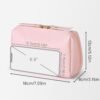 61VZjMcBD5L._AC_SL1500_.jpg Topwey Makeup Bag, Travel Essentials Cosmetic Bags for Women, Waterproof Portable Pouch travel toiletry bag with Divider (Pink, Small)
