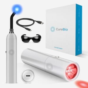 Medical Grade FSA HSA Approved Infrared Red Light Therapy Device, Treat Cold Sore Canker Sore Fever Blister, Pain Relief for Lips, Mouth, Nose, Ear, Near Infrared and Blue Light Therapy Wand