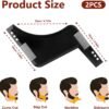 2 Pcs Beard Shaper - Lineup & Styling Tool for Men - Facial Hair Shaping Template