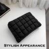 61YQAE-4BVL._AC_SL1500_.jpg Puffy Quilted Makeup Bag for Women, Cosmetic Bag, Travel Toiletry Organizer Pouch Clutch (black)