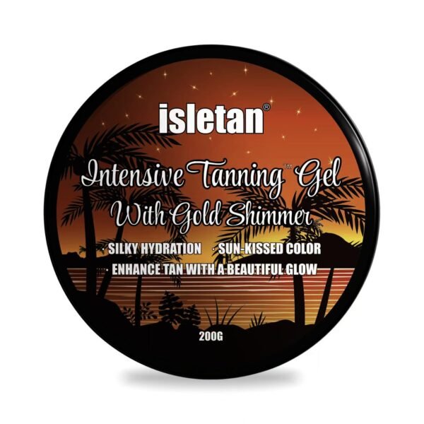 Intensive Tanning Tanning Gel With Gold Shimmer Mango, Extreme Tanning Gel For Outdoor Sun, Ultra Dark Tanning Butter, Tanning Balm For Beach, Solid Carrot Tanning Oil, SPF0, 200g