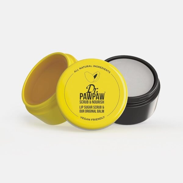 61ZZ4d-EKL._SL1500_.jpg Dr. PawPaw Lip Scrub and Lip Balm Duo - Hydrating Lip Balm with Pawpaw, Aloe, Olive and Castor Oils - Vegan Lip Scrub For Sensitive Skin - 0.55 oz