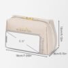 61Z1q2BDscL._AC_SL1500_.jpg Topwey Makeup Bag, Travel Essentials Cosmetic Bags for Women, Waterproof Portable Pouch travel toiletry bag with Divider (Khaki, Small)