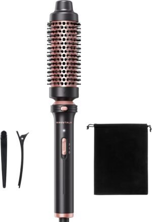 61Z4aA2mWyL._AC_SL1500_.jpg Wavytalk Thermal Brush, 1 1/2 inch Heated Round Brush with Detachable Head, Velvet Pouch and Dual Voltage for Travel, Easy to Create Blowout Look, Rose Gold