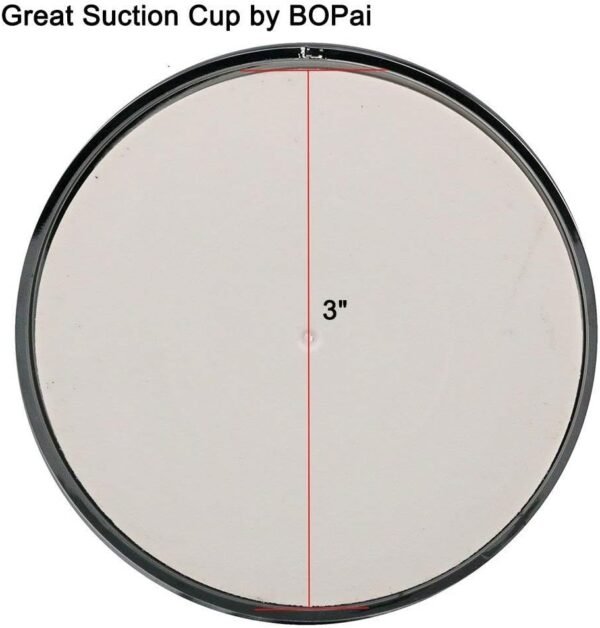 BOPai Suction Shower Head Holder, Relocatable Handheld Showerhead Holder, Chrome, Suitable for Installation On Smooth Surfaces