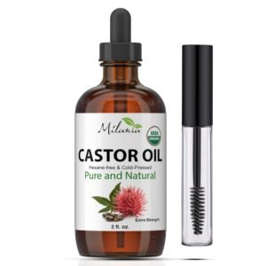 61ZUxz4NmZL._SL1500_.jpg Premium Organic Castor Oil (2 fl. oz.) - Pure Cold-Pressed Beauty & Skincare Serum - Eyelash & Eyebrow Hair Growth Enhancer
