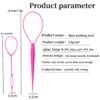 Aigee 6pcs Topsy Tail and Hair Loop Styling Tool Set - Ponytail Makers, French Braid Loops in Large and Small, Hair Pull Through Tools (Pink, Blue, Purple) for Women and Girls