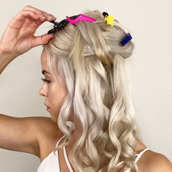 61ZlzzStjSL._SL1134_.jpg HH&LL Hair Clips for Women – Wide Teeth & Double-Hinged Design – Alligator Styling Sectioning Clips of Professional Hair Salon Quality - 10Pack (Mixing)