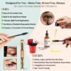 Live Fraiche Organic Castor Oil for Face (2oz) + FREE Filled Mascara Tube, 100% Pure USDA Eyebrow Eyelash Growth Serum, Cold Pressed, Hexane Free Hair Lash Serum