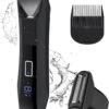 Manscape Ball Trimmer for Men, 2-in-1 Body Hair Groomer and Groin Hair Shaver -Dual-Head Trimmer for No-Nick Shaving, Smooth Grooming, Lightweight with Travel Lock, IPX7 Waterproof, LED Display