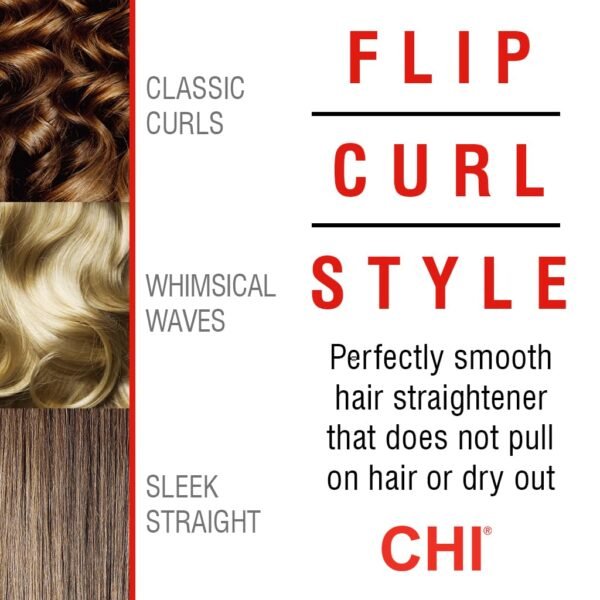 61a9Deu0KgL._SL1024_.jpg CHI Original Ceramic Flat Iron, Hair Straightener For A Smooth Finish, Floating Plates, Quick Heat Up, Analog On/Off Switch, 1" Styling Tool, Black