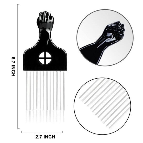 3Pcs Hair Styling Set for All - Curl Brush, Twist Sponge for Textured Hair with Metal Pick