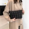 61aaIKlML._AC_SL1200_.jpg Puffy Quilted Makeup Bag for Women, Cosmetic Bag, Travel Toiletry Organizer Pouch Clutch (black)