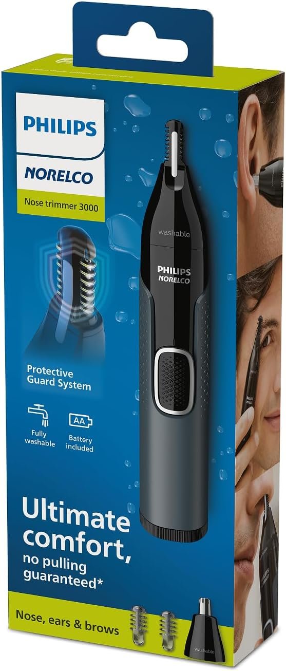 Philips Norelco Nose Trimmer 3000, for Nose, Ears Eyebrows, NT3600/62