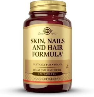 Solgar Skin, Nails & Hair, Advanced MSM Formula, 120 Tablets - Supports Collagen for Hair, Nail and Skin Health - Provides Zinc, Vitamin C & Copper - Non GMO, Vegan, Gluten & Dairy Free - 60 Servings ,Standard Packaging , 120 Count