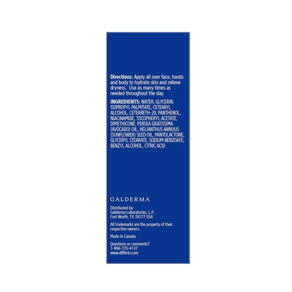 61ba-vSS9SL._SL1500_.jpg Differin Face Moisturizer, Soothing Lotion for Face and Body, Gentle Skin Care for Acne Prone Sensitive Skin, 4 oz (Packaging May Vary)