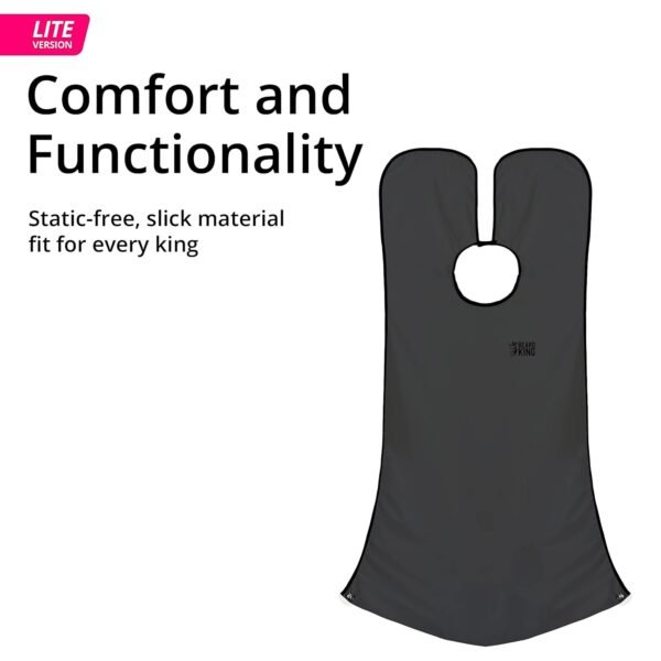 BEARD KING Beard Bib Apron - Shaving Set for Dad - As Seen on Shark Tank - Men's Hair Catcher for Shaving - Grooming Accessories, Black