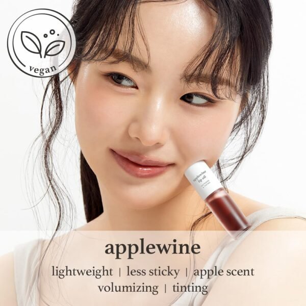 61cPE9ShssL._SL1000_.jpg NOONI Korean Hydrating Lip Oil - Applewine | Long-Lasting, Moisturizing, Plumping, Revitalizing for Dry Lips, Waterproof, No Peel Off, Hydrating, Nourishing Crystal Clear, 0.12 FL Oz