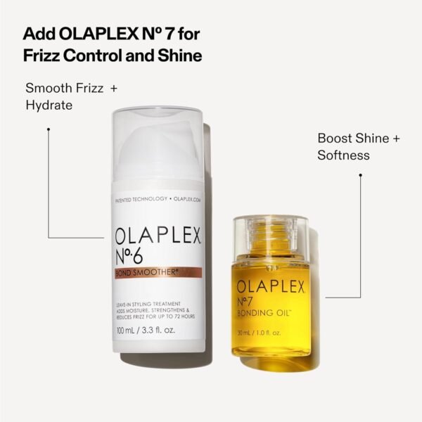 61cUSzZKFuL._SL1500_.jpg Olaplex No. 6 Bond Smoother, Leave-In Styling Hair Cream Treatment, Smooths, Conditions, & Strengthens, Frizz Control for Up to 72 Hours, For All Hair Types, 3.3 fl oz